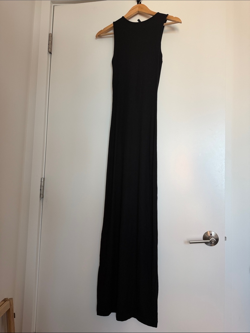 SKIMS Black Sleeveless Maxi Dress — Streamlined Fit